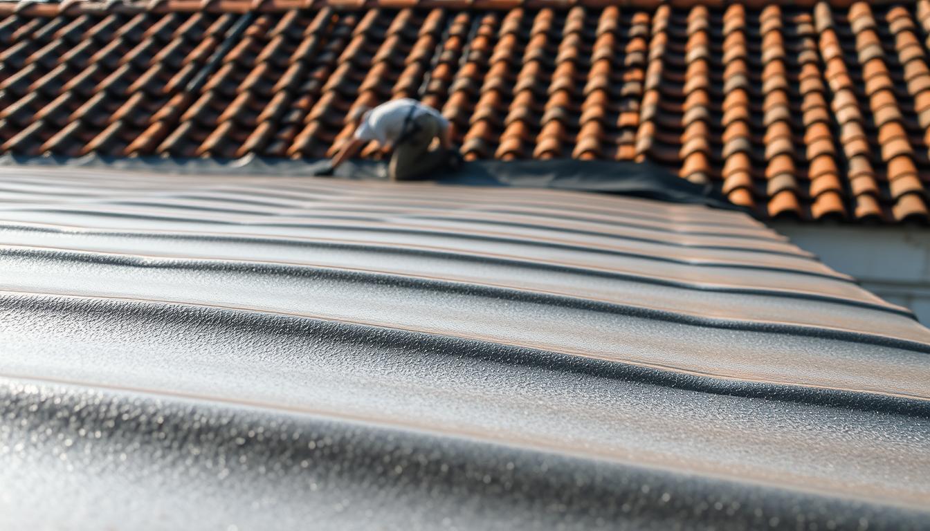 Aplicação de manta em telhados