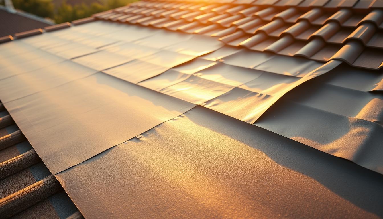 Colocação de manta em telhados