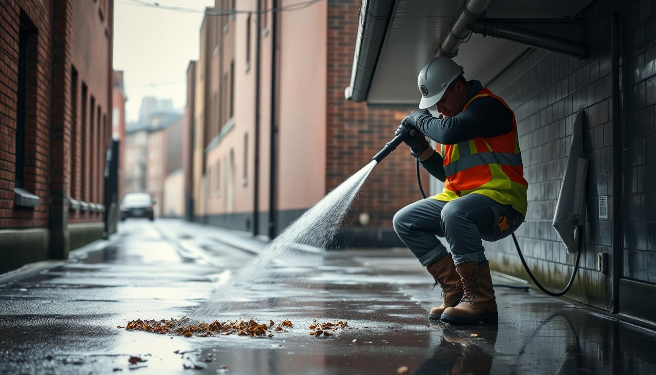 Desentupimento de calhas